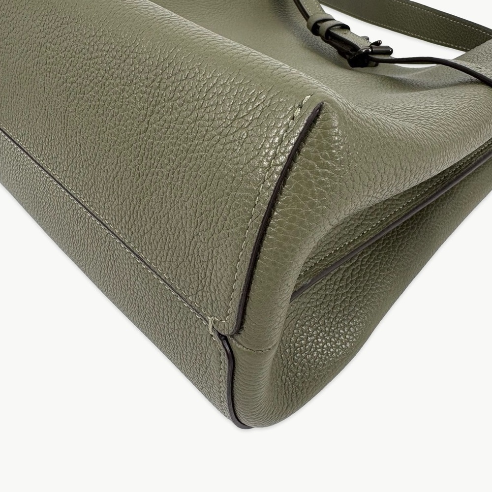 Coach Charlie Bucket 21 Crossbody Pebbled Leather Light Fern Green New Classic - Picture 12 of 15